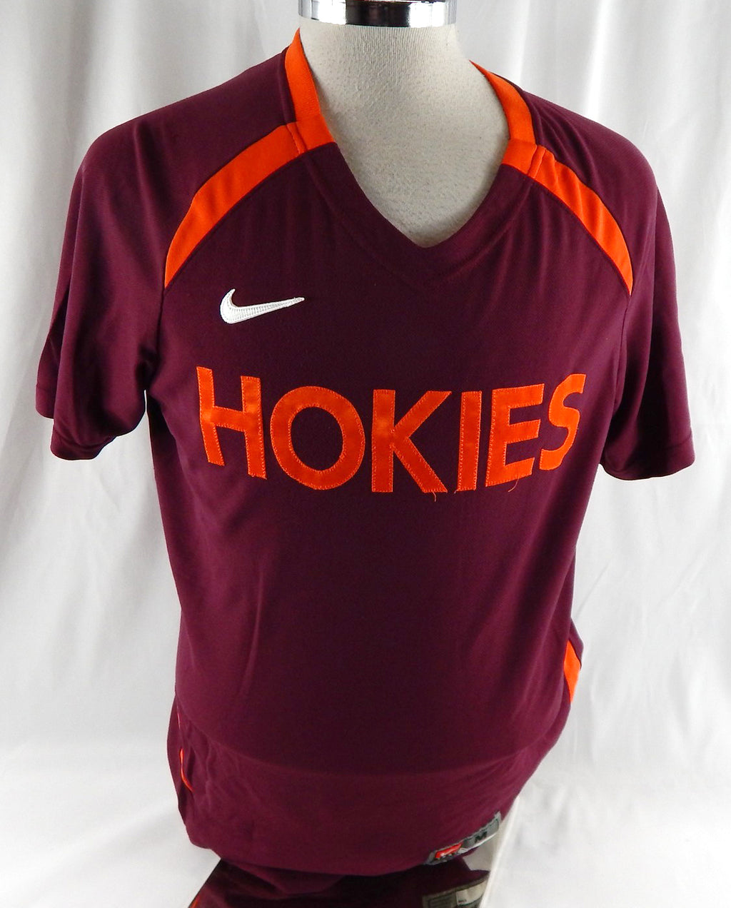 2000s Virginia Tech Hokies #13 Game Used Maroon Warm Up Shirt M 981