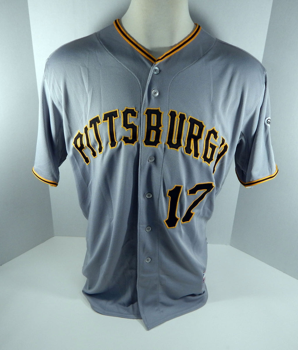 2013 Pittsburgh Pirates Jerry Sands #17 Game Issued Grey Jersey PITT33133 Pic2