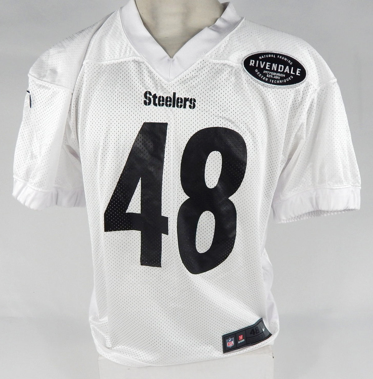 2017 Pittsburgh Steelers Bud Dupree #48 Game Issued White Practice Jersey Rivendale Patch 48 DP66988