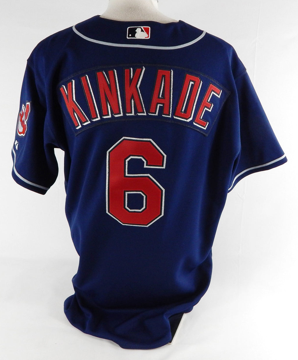 2005 Cleveland Indians Mike Kinkade #6 Game Issued Blue Jersey 50 515 Pic2