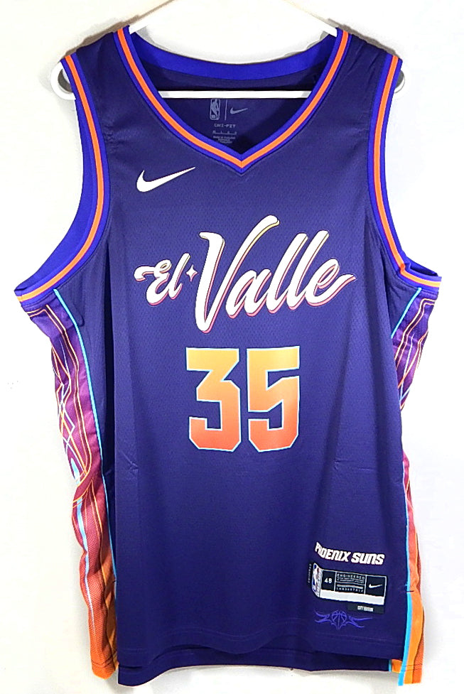 Kevin Durant #35 Phoenix Suns El Valle Nike Swingman City Jersey Purple 44 M