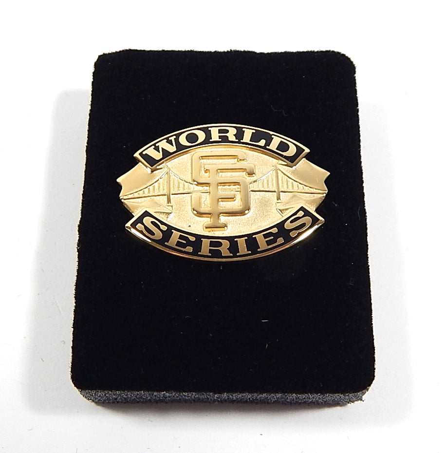 2002 San Francisco Giants MLB World Series Vintage Press Pin In Original Case