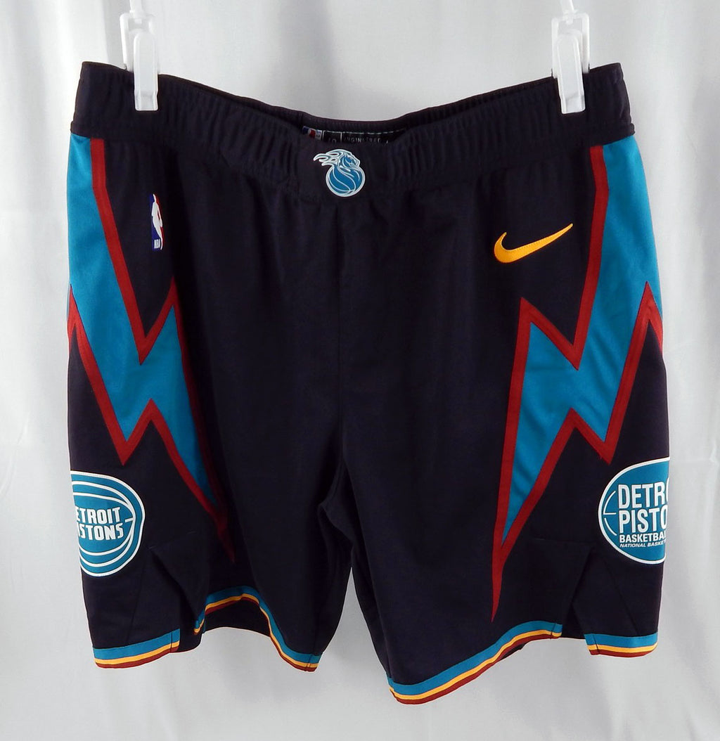 2025-26 Detroit Pistons Bobi Klintman #34 Game Used Black Basketball Shorts 40 3