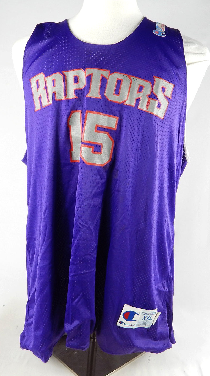 2000s Toronto Raptors #15 Game Used Purple Practice Jersey XXL 385