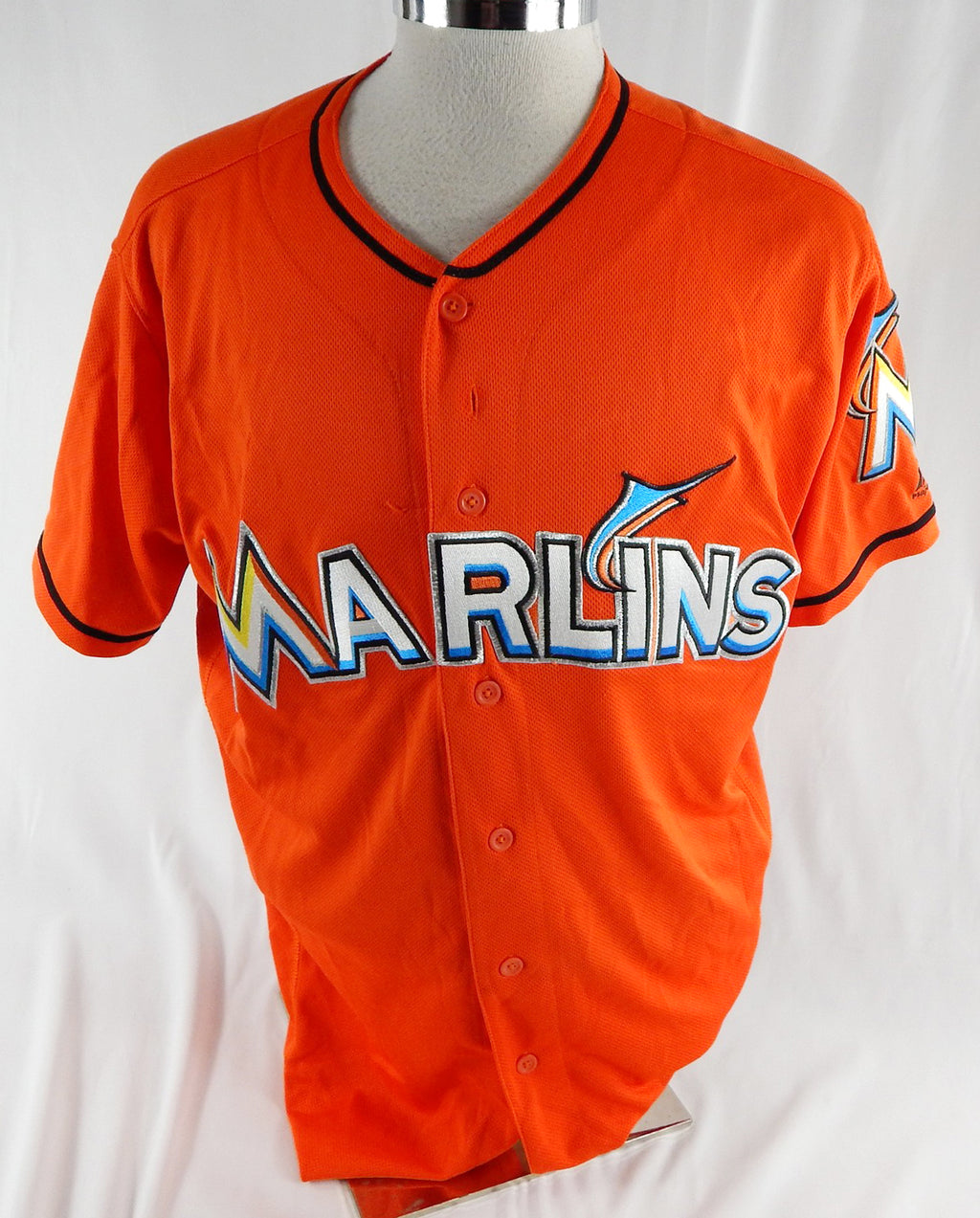 2012-18 Miami Marlins Andrew Knapp #92 Game Used Orange Jersey 46 993