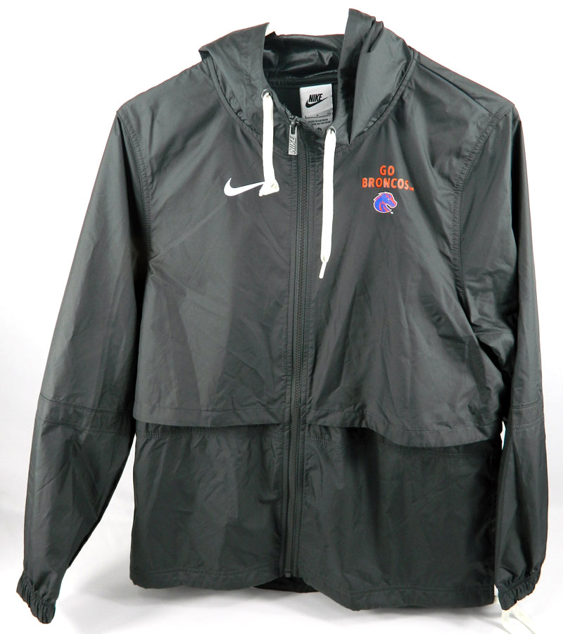 Boise State Broncos Women's Team Issued Nike Dark Gray Windbreaker Jacket New  S