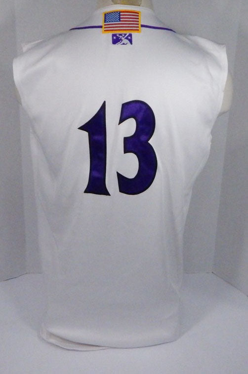 2018-2019 Winston Salem Dash #13 Game Used White Vest Jersey DP05966