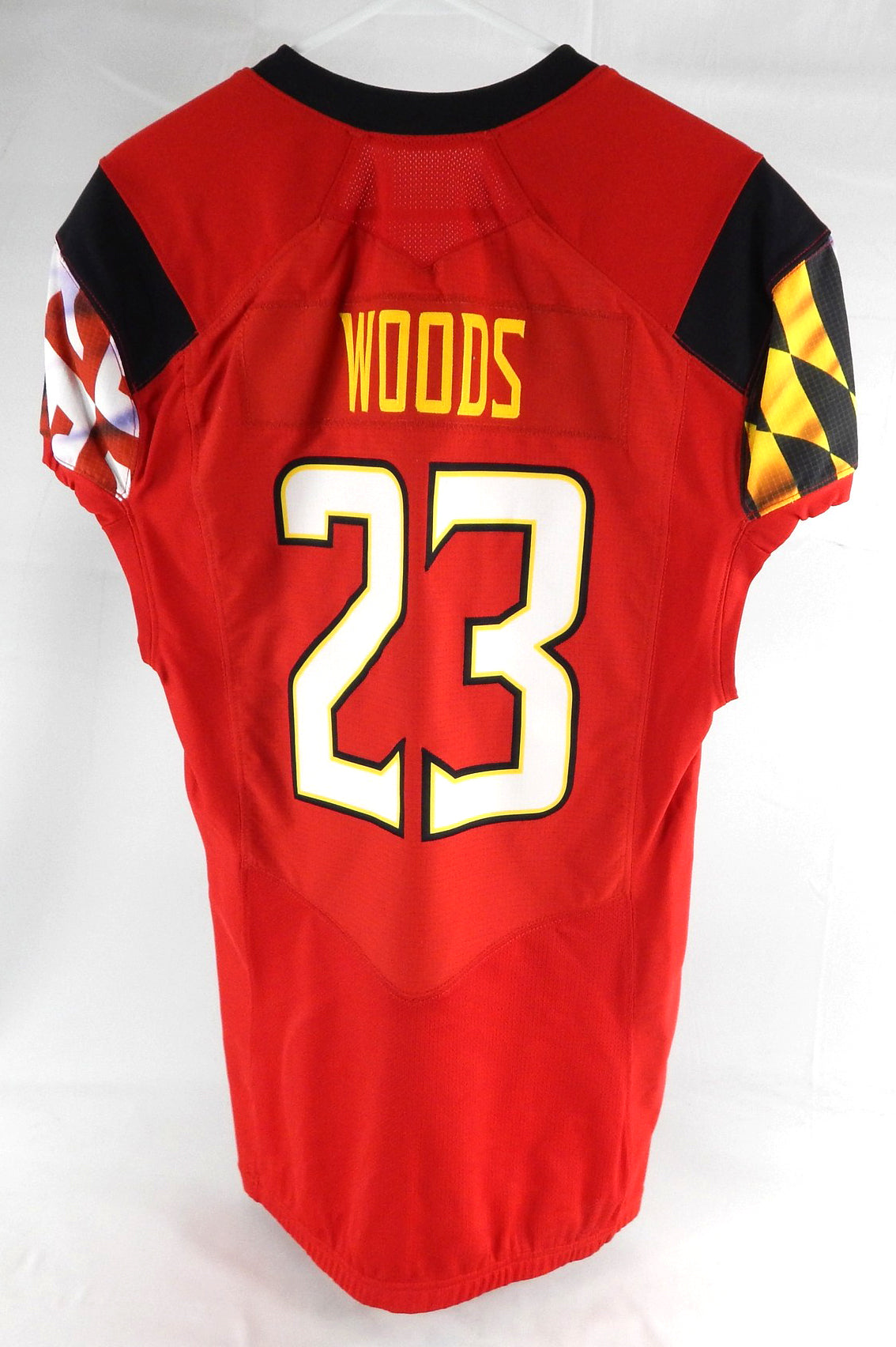 2013 Maryland Terrapins Josh Woods #23 Game Used Red Jersey Football 44 117 Pic2
