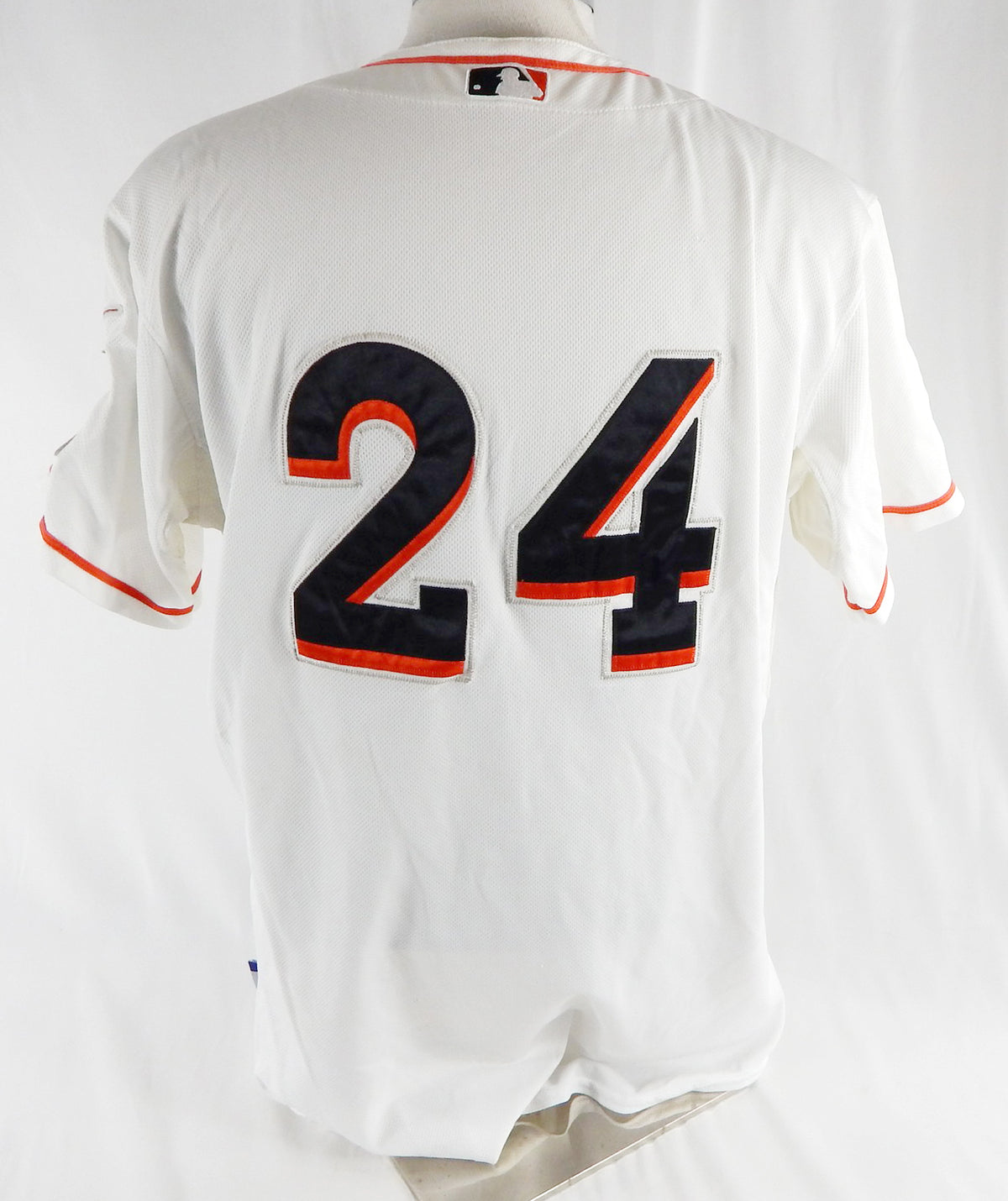 2012-18 Miami Marlins #24 Game Used White Jersey 46 995 Pic2