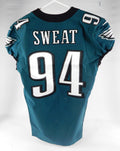 2021 Philadelphia Eagles Josh Sweat #94 Game Used Green Jersey 42 DP71368