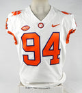 2018-22 Clemson Tigers #94 Game Issued White Jersey NP Rem 44 713