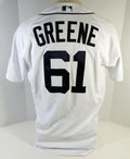 Detroit Tigers Shane Greene #61 Game Issued White Jersey DP15138