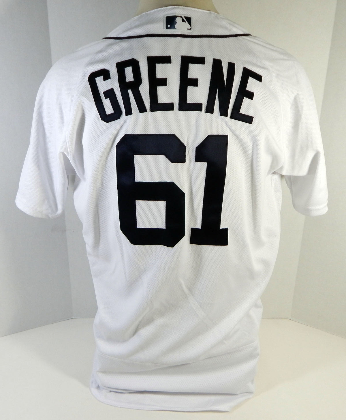Detroit Tigers Shane Greene #61 Game Issued White Jersey DP15138
