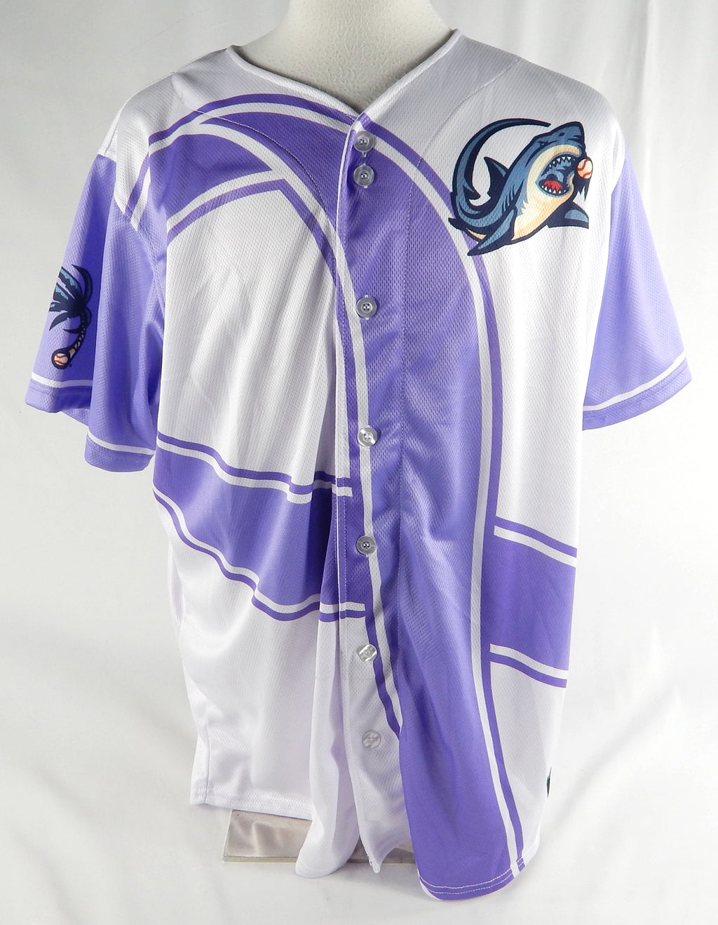 2024 Clearwater Threshers #28 Game Used White Jersey Strike Out Cancer 48 552