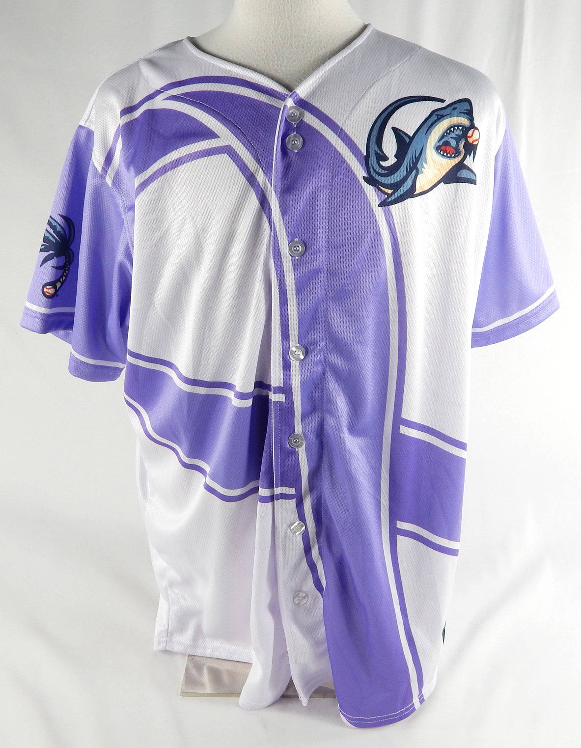 2024 Clearwater Threshers #28 Game Used White Jersey Strike Out Cancer 48 552