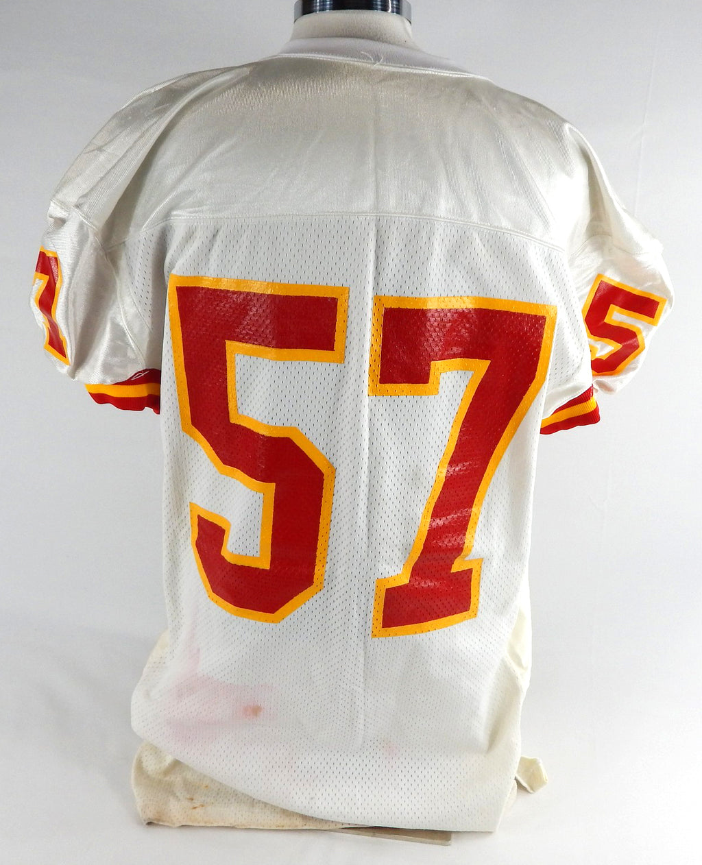 1993 Kansas City Chiefs #57 Game Issued White Jersey 50 930 Pic2