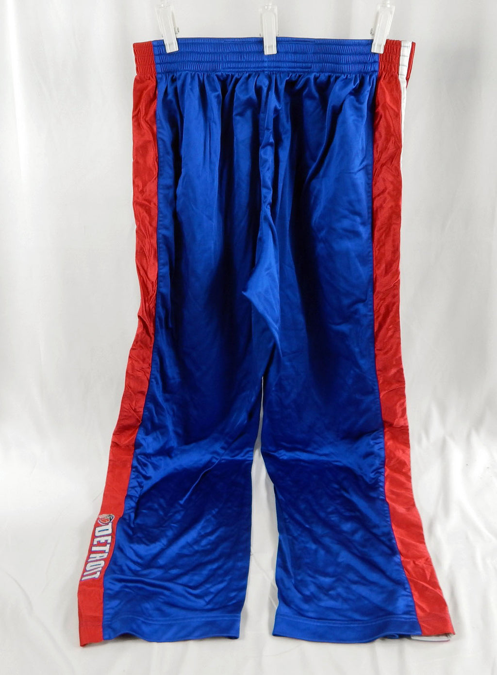 2002-03 Detroit Pistons #24 Game Used Blue Basketball Warm Up Pants Size 2XL Pic2