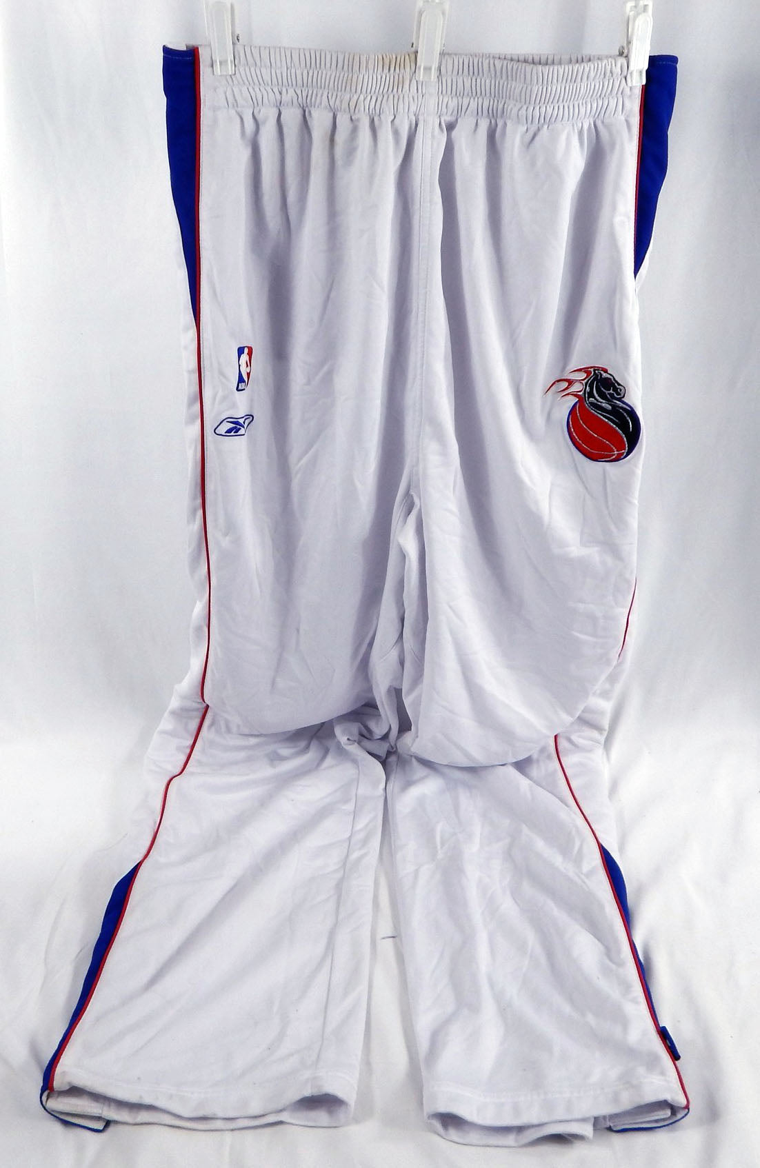 2004-05 Detroit Pistons Elden Campbell #41 Game Used White Warm Up Pants 3XLT