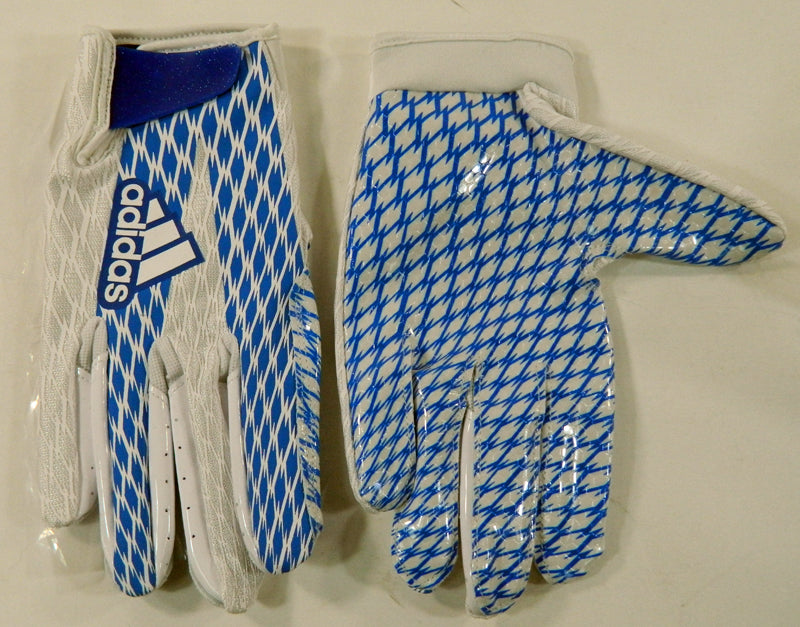 Adidas Adizero 4.0 15 NFL Pro Receiver Football Gloves White Blue 2XL Pic2