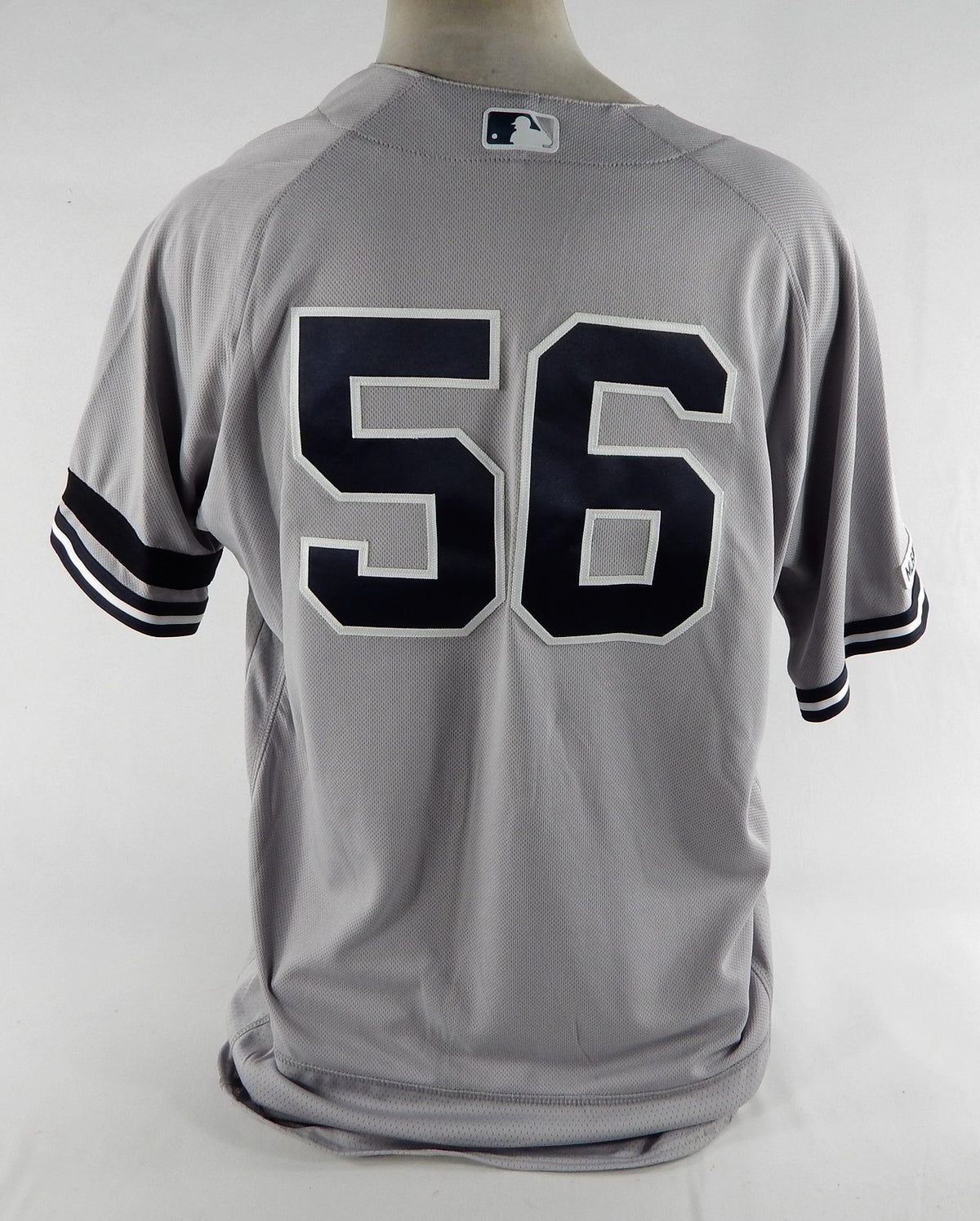 2019 New York Yankees Jonathan Holder #56 Game Issued Grey Jersey 150 P 7 Pic2