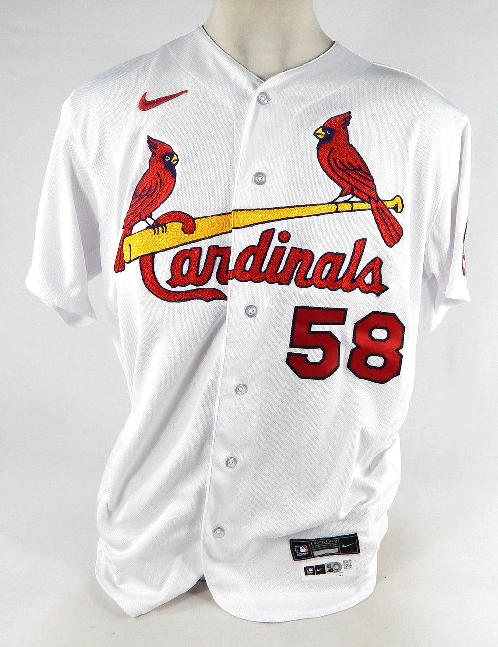 2023 St. Louis Cardinals Wilking Rodriguez #58 Game Issued P Used White Jersey 2 Pic2