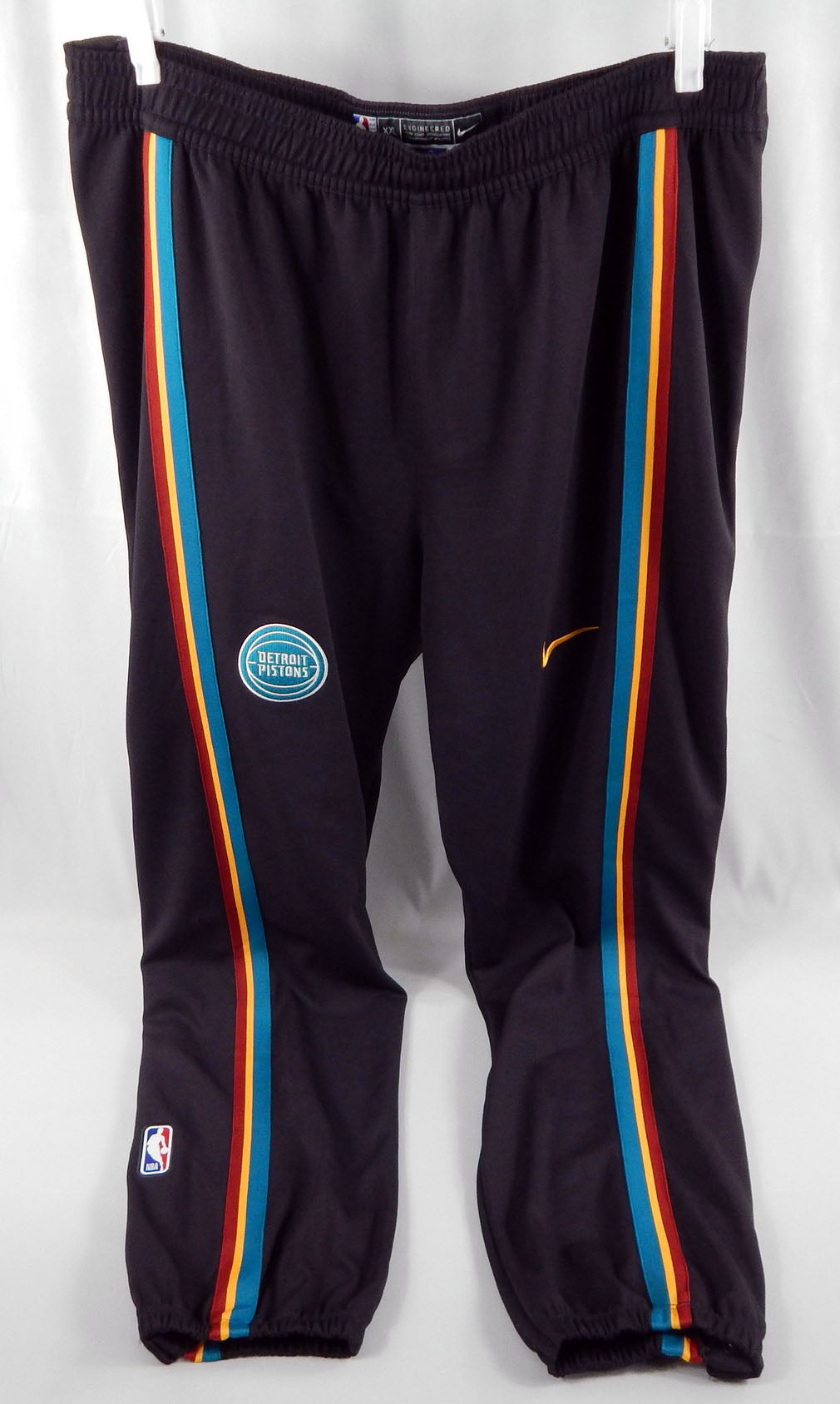 2025-26 Detroit Pistons Jalen Duren #0 Game Used Black Warm Up Pants XXL 113913