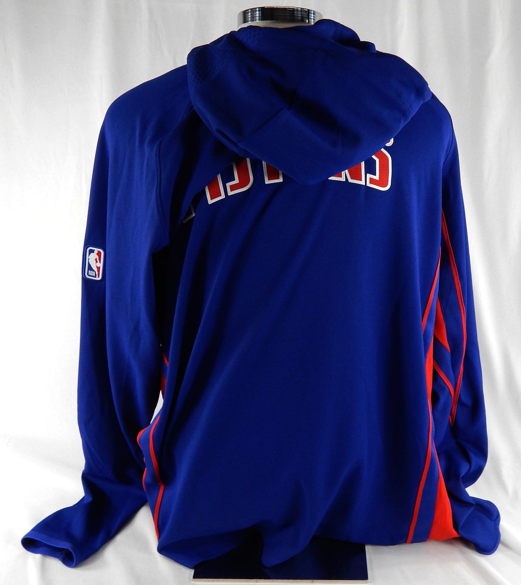 2025-26 Detroit Pistons Tolu Smith #35 Game Used Blue Warm Up Jacket XXL 760 Pic2
