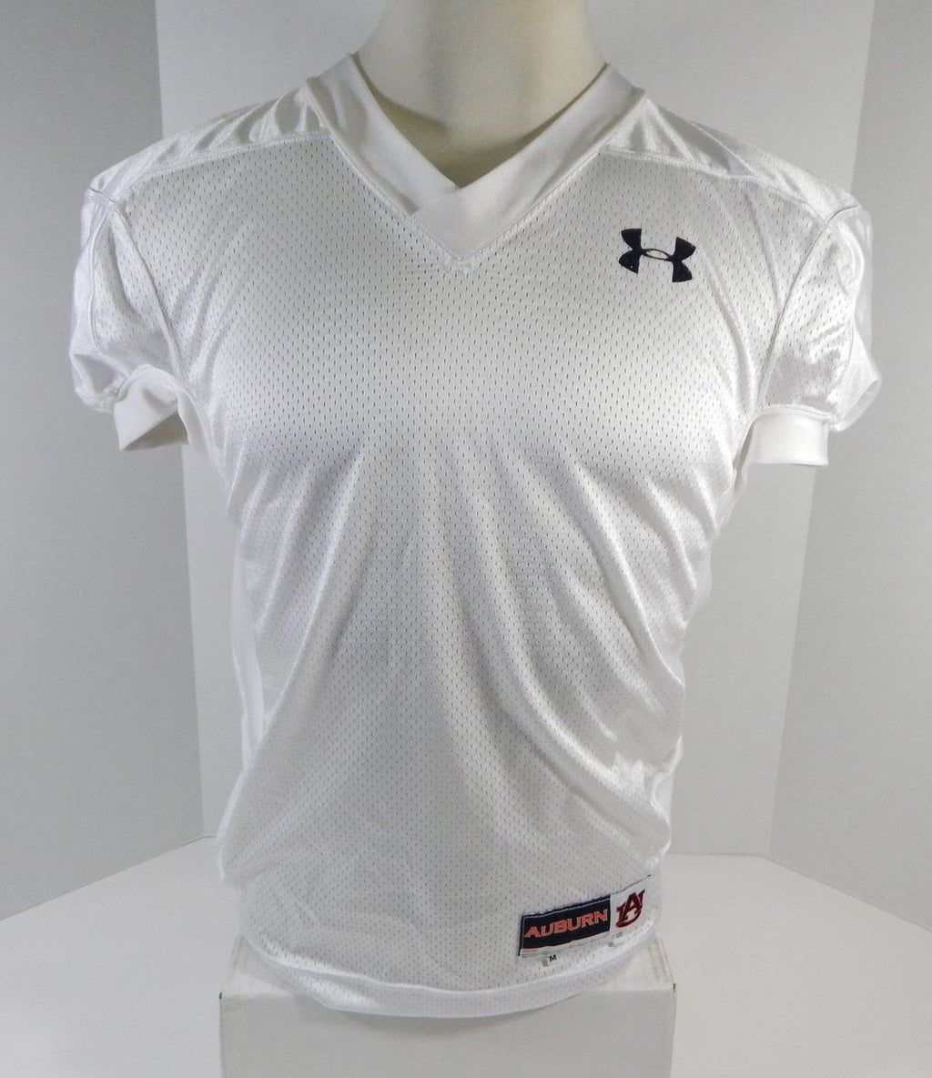 2008 Auburn Tigers Game Used White Football Practice Jersey M 338