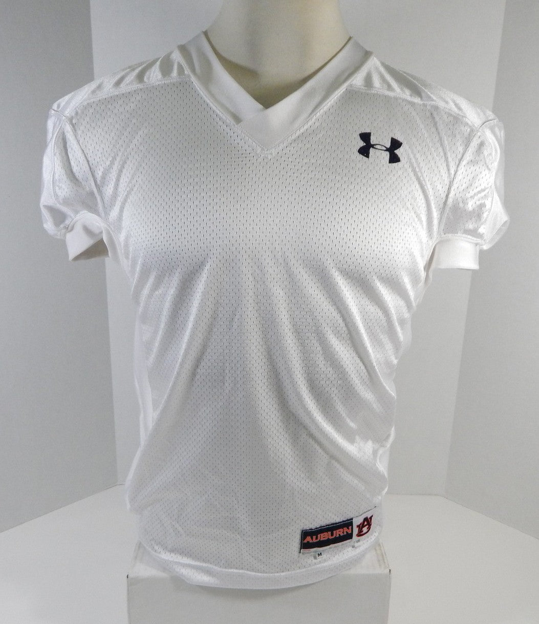 2008 Auburn Tigers Game Used White Football Practice Jersey M 338
