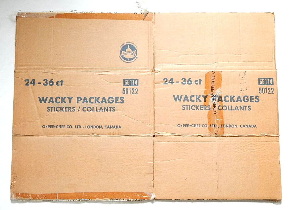 1992 O-Pee-Chee OPC Wacky Packages Stickers Empty Wax Box Case #66114