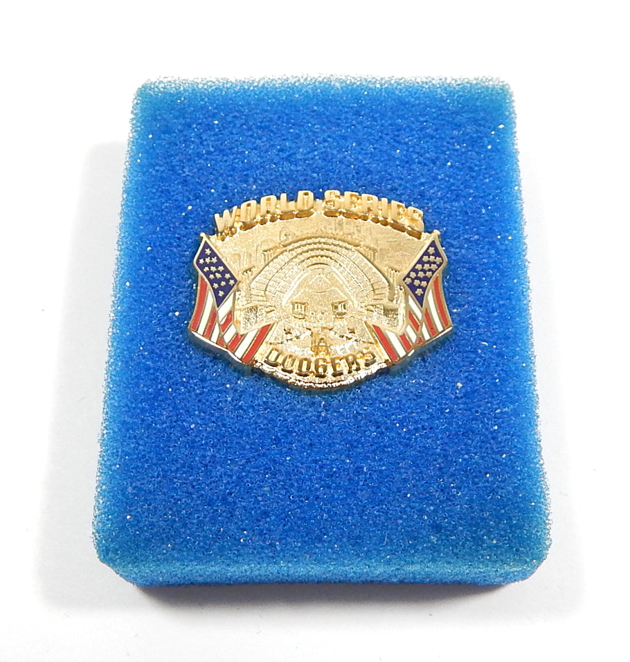 1981 Los Angeles Dodgers MLB World Series Vintage Press Pin In Original Case