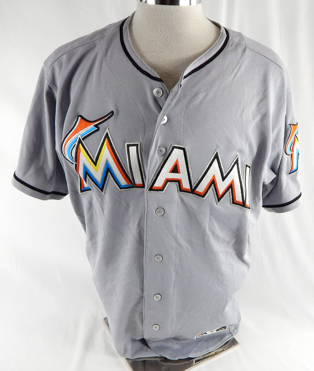 2012-18 Miami Marlins #38 Game Used Grey Jersey 48 005