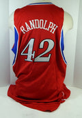 2007-08 Philadelphia 76ers Shavlik Randolph #42 Game Issued Red Jersey 52 897