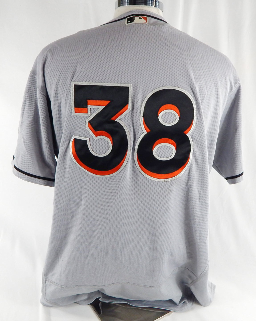 2012-18 Miami Marlins #38 Game Used Grey Jersey 48 005 Pic2