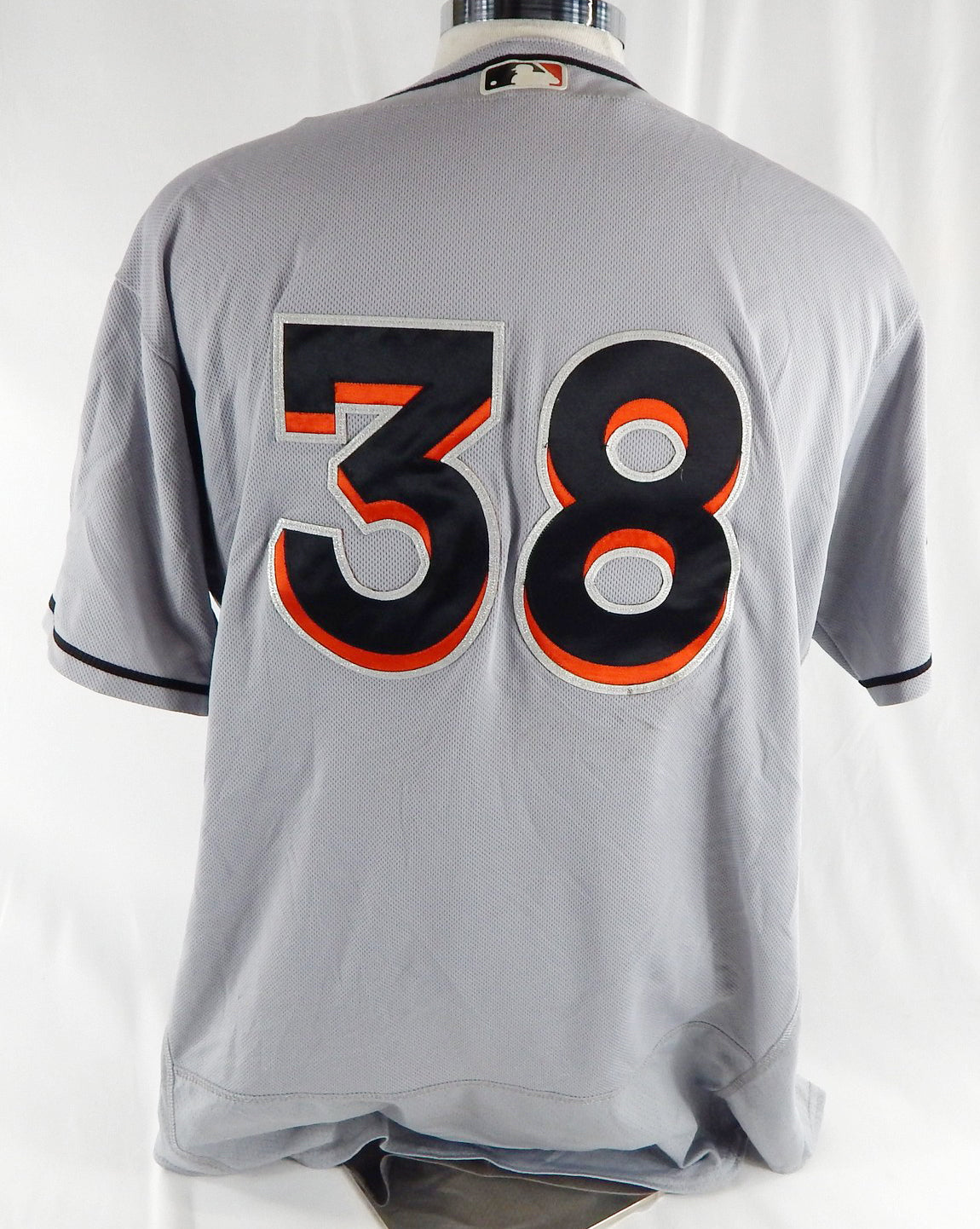 2012-18 Miami Marlins #38 Game Used Grey Jersey 48 005 Pic2