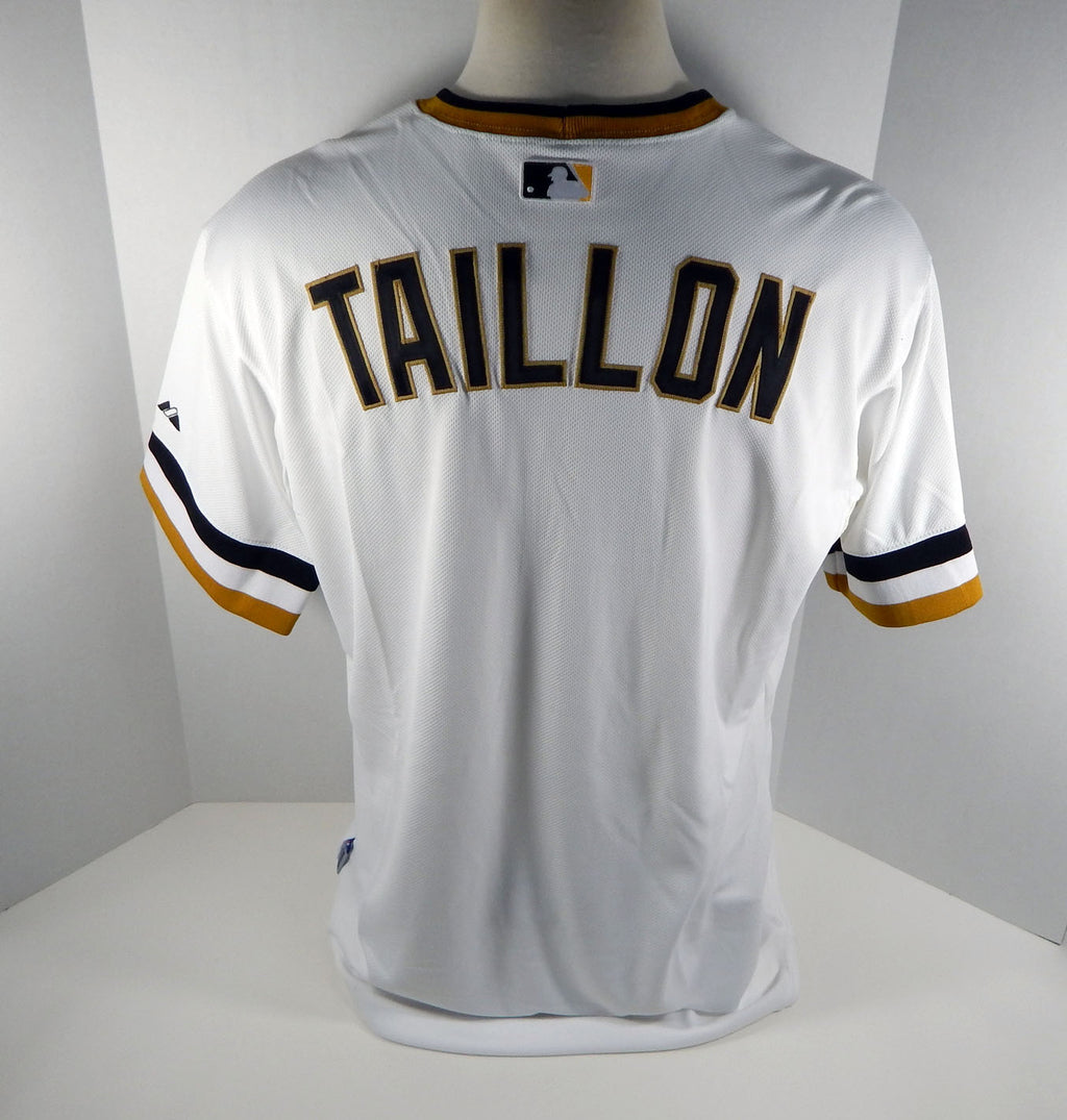 2013 Pittsburgh Pirates Jameson Taillon # Game Issued White Jersey 1970 R TB 151