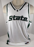 Michigan State Spartans Blank Style Game Issued White Basketball Jersey 52