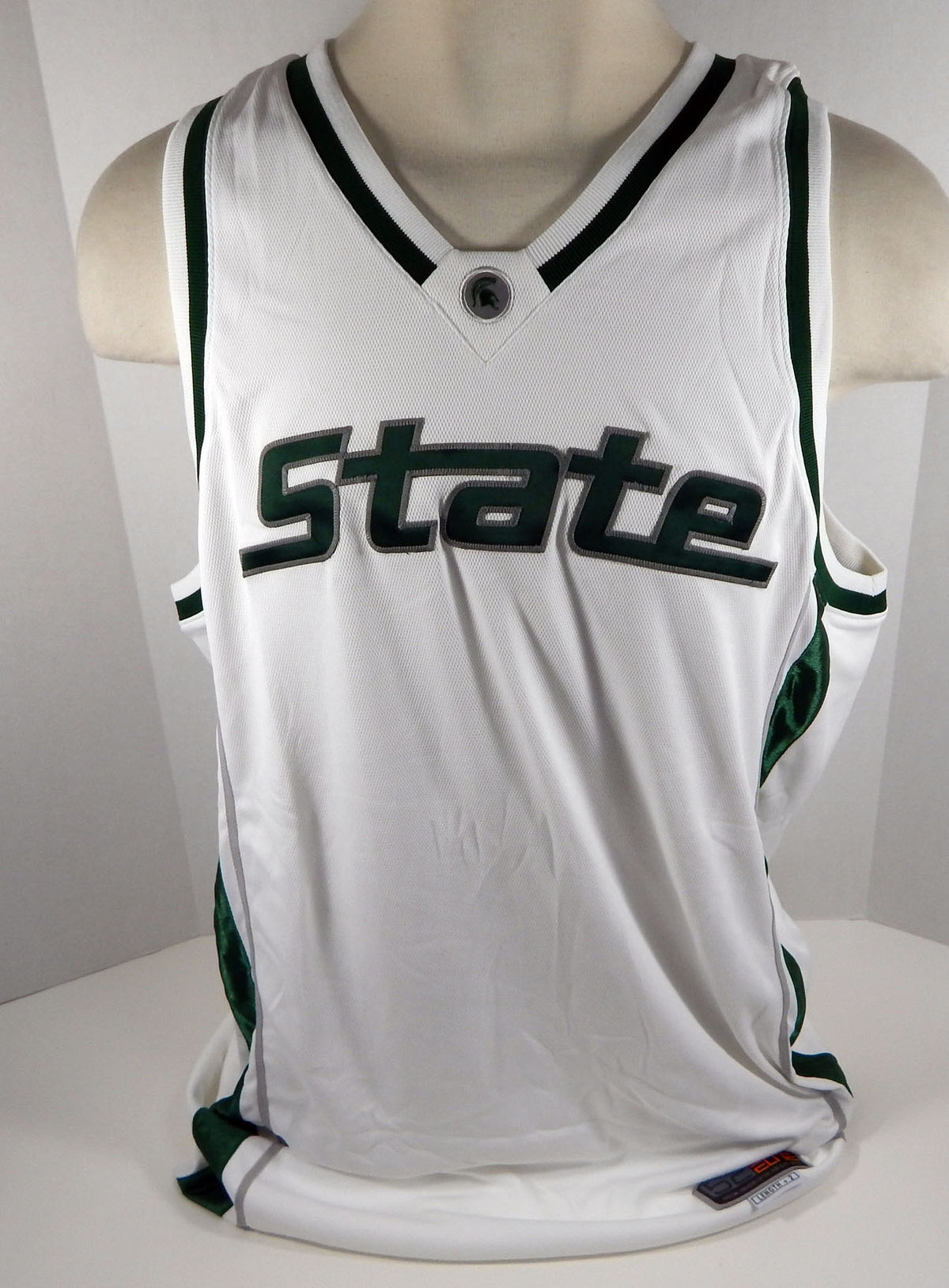 Michigan State Spartans Blank Style Game Issued White Basketball Jersey 52