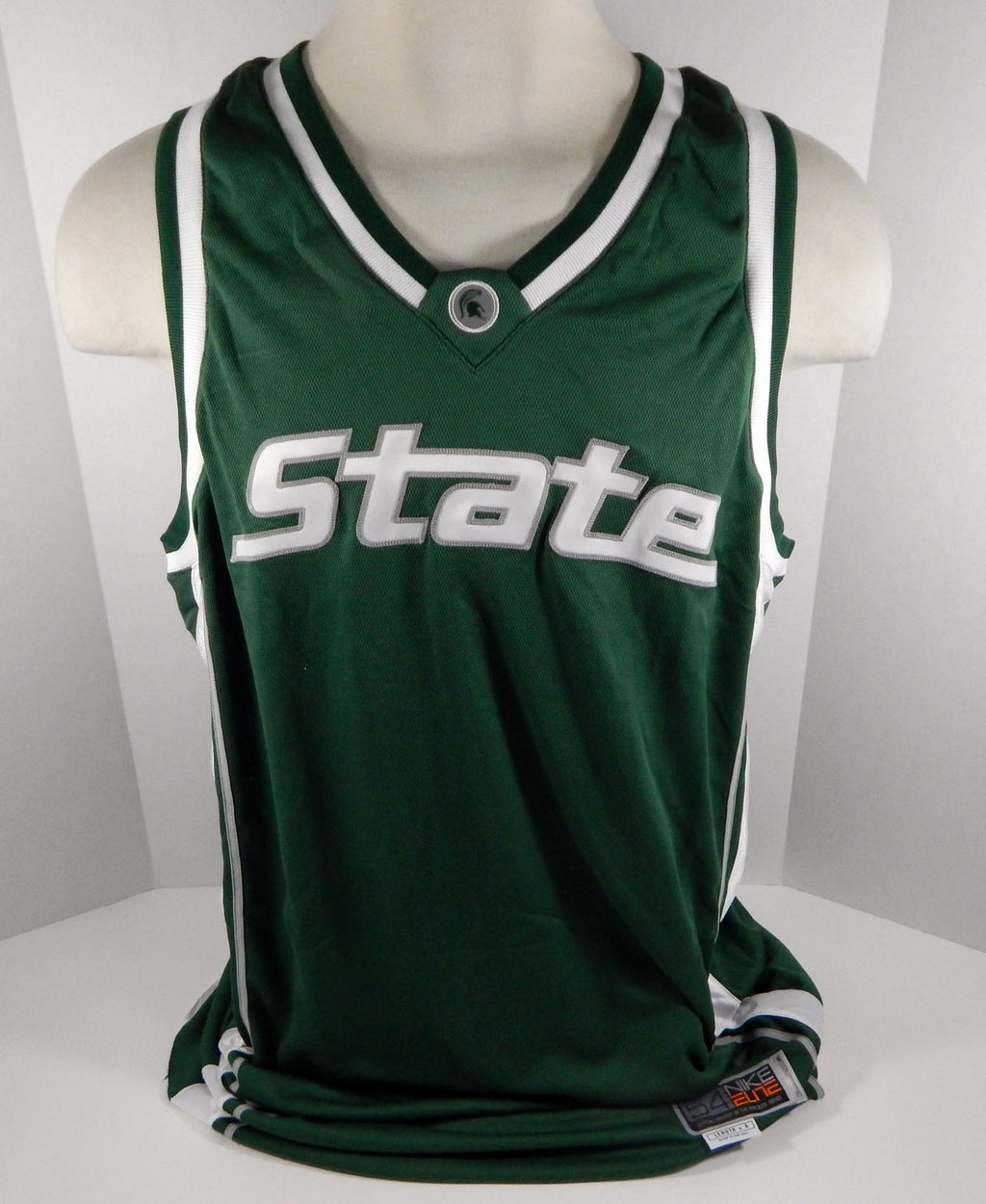Michigan State Spartans Blank Style Game Issued Green Basketball Jersey 54