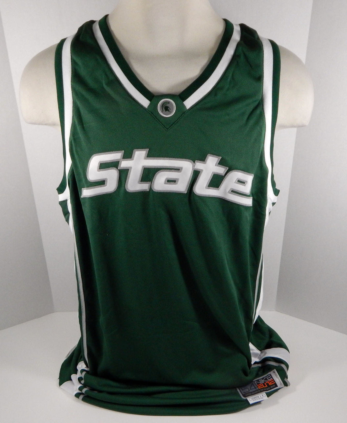 Michigan State Spartans Blank Style Game Issued Green Basketball Jersey 54