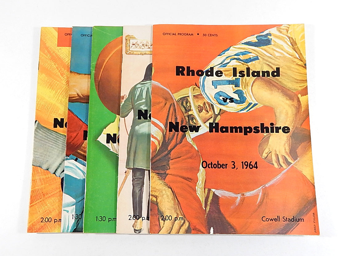 Lot of (5) Different 1964 New Hampshire College Football Programs