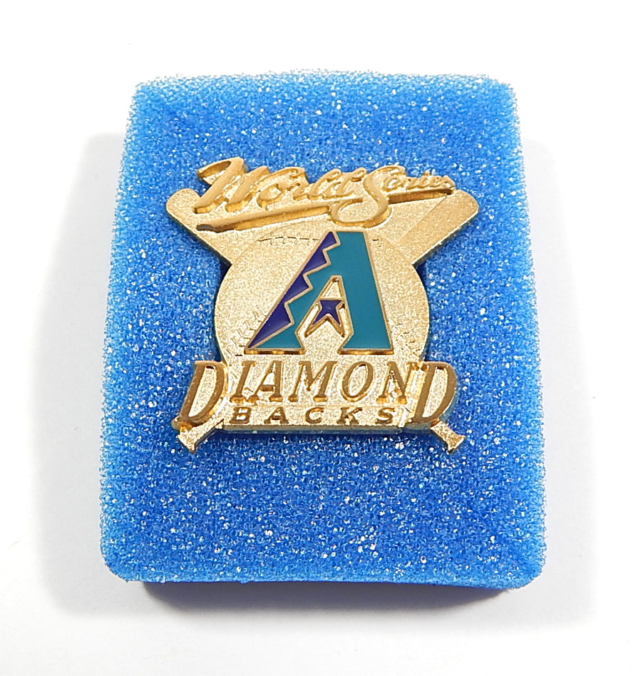 2001 Arizona Diamondbacks MLB World Series Vintage Press Pin In Original Case