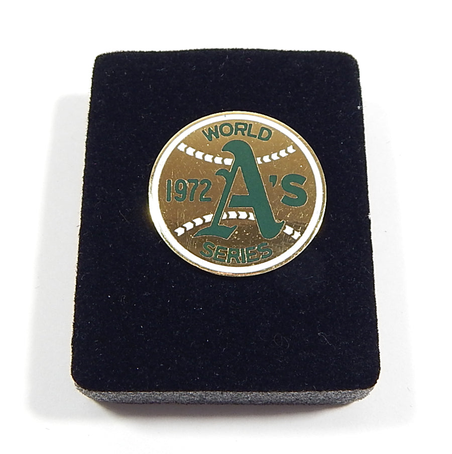 1972 Oakland A's MLB World Series Vintage Press Pin In Original Case