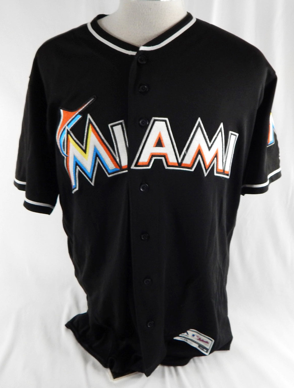 2012-18 Miami Marlins Hill #57 Game Used Black Jersey 46 008