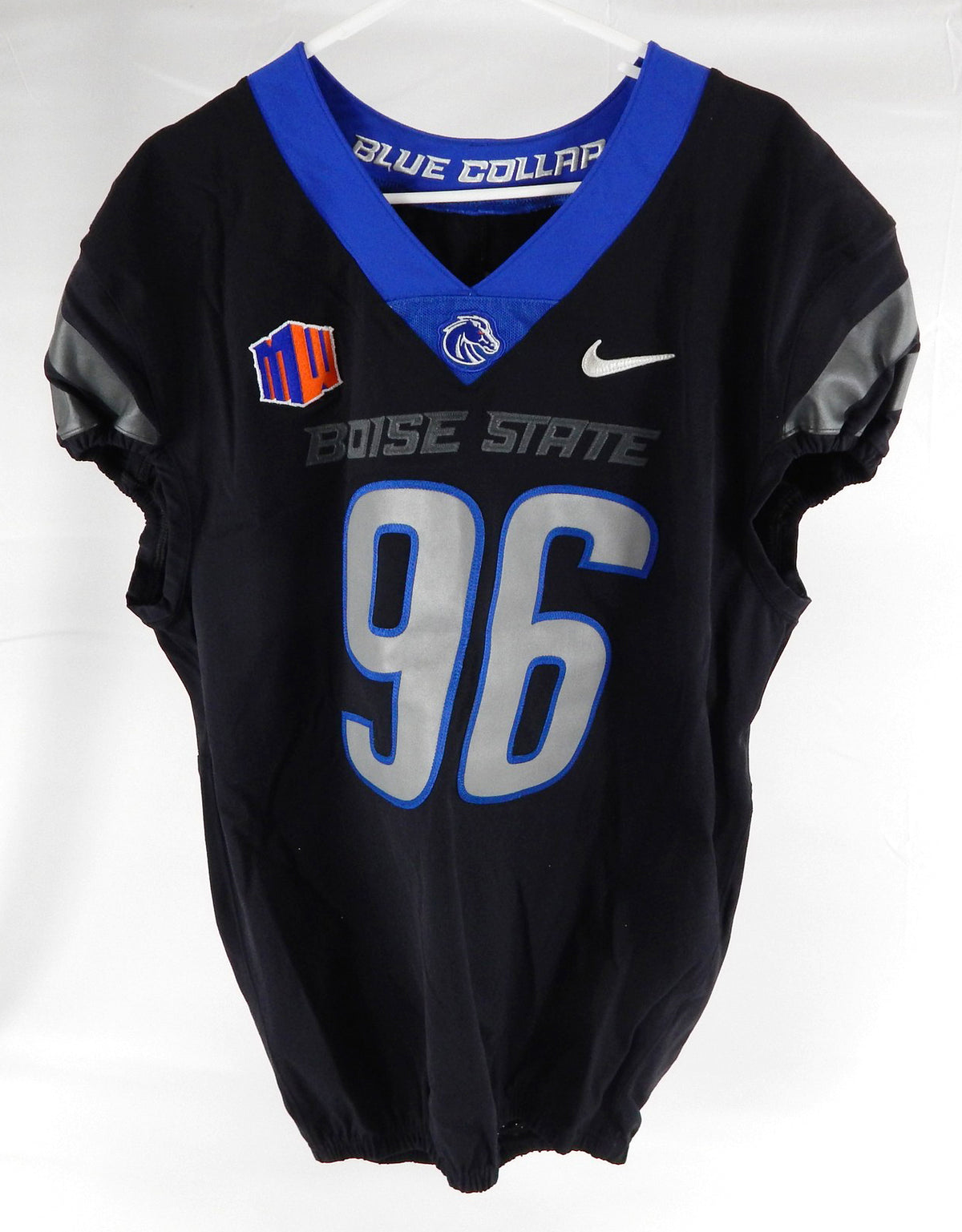 2022 Boise State Broncos #96 Game Used Black Jersey Football NP Rem 46 45