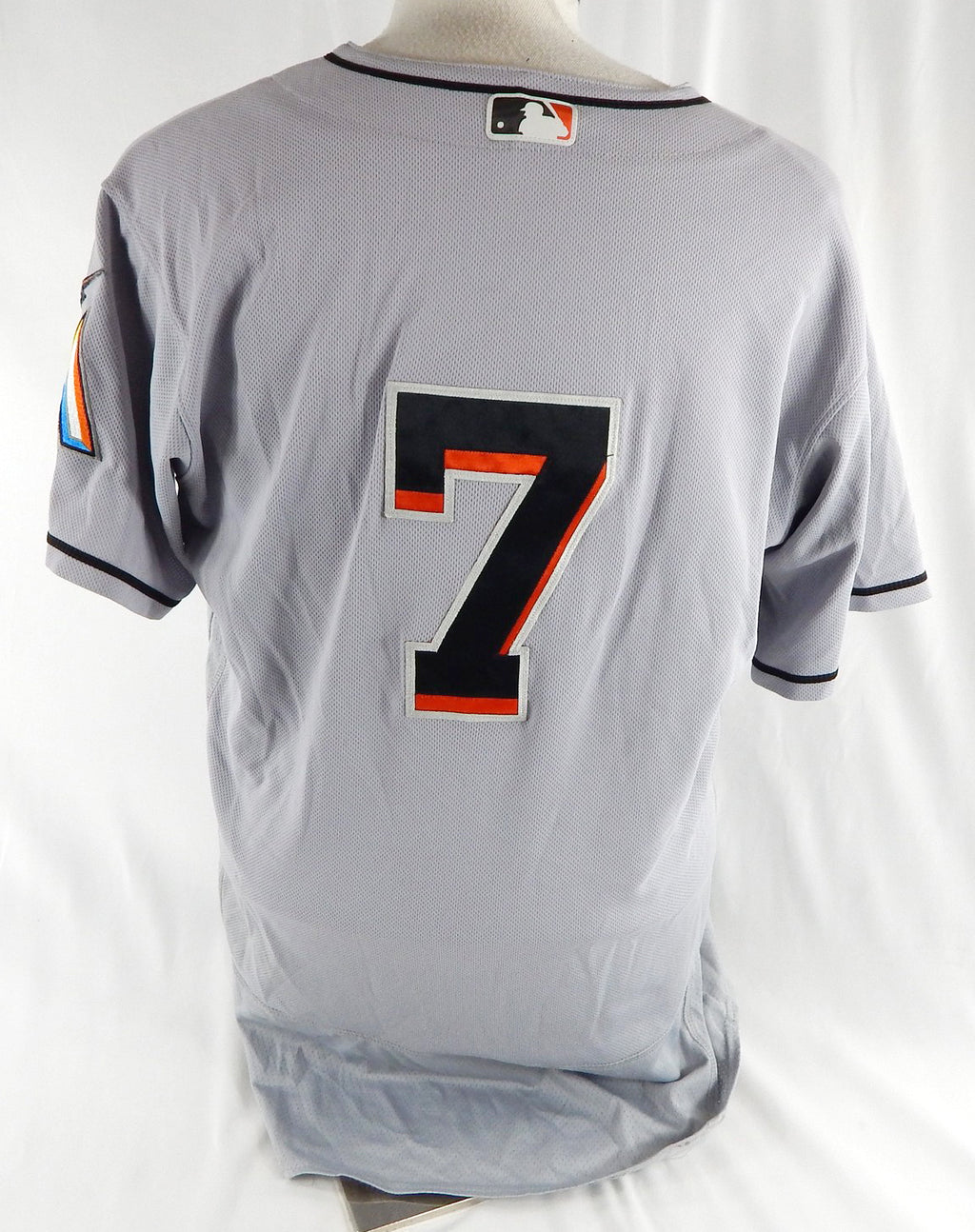 2012-18 Miami Marlins #7 Game Used Grey Jersey 44 010 Pic2