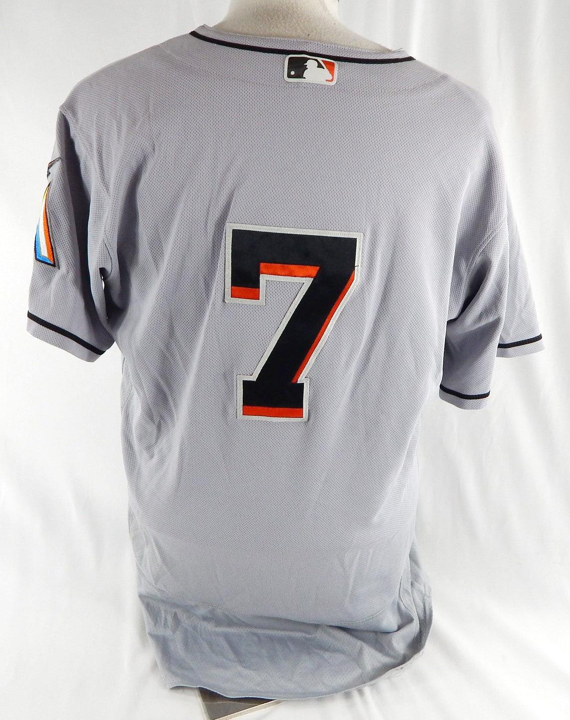 2012-18 Miami Marlins #7 Game Used Grey Jersey 44 010 Pic2