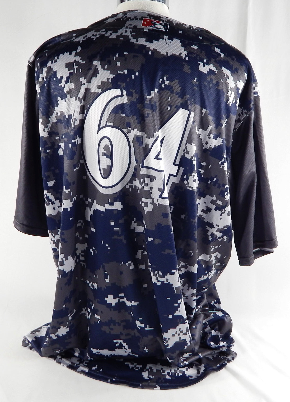 2024 Clearwater Threshers #64 Game Used Navy Camo Jersey Military Night 56 121 Pic2