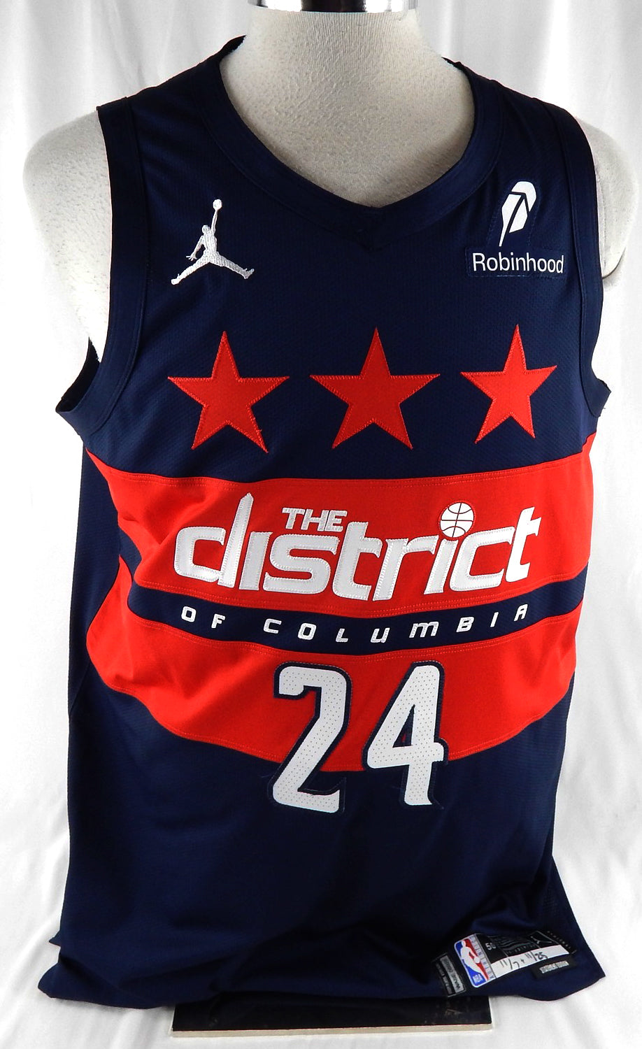 2025-26 Washington Wizards Corey Kispert #24 Game Used Navy Jersey State 16 19 P