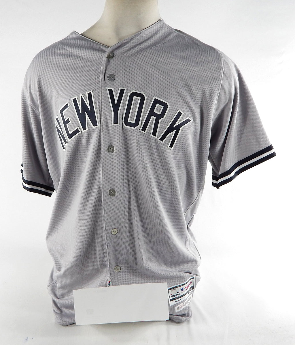 2017 New York Yankees Joe Espada #53 Game Used Grey Jersey Opening Day 46 016